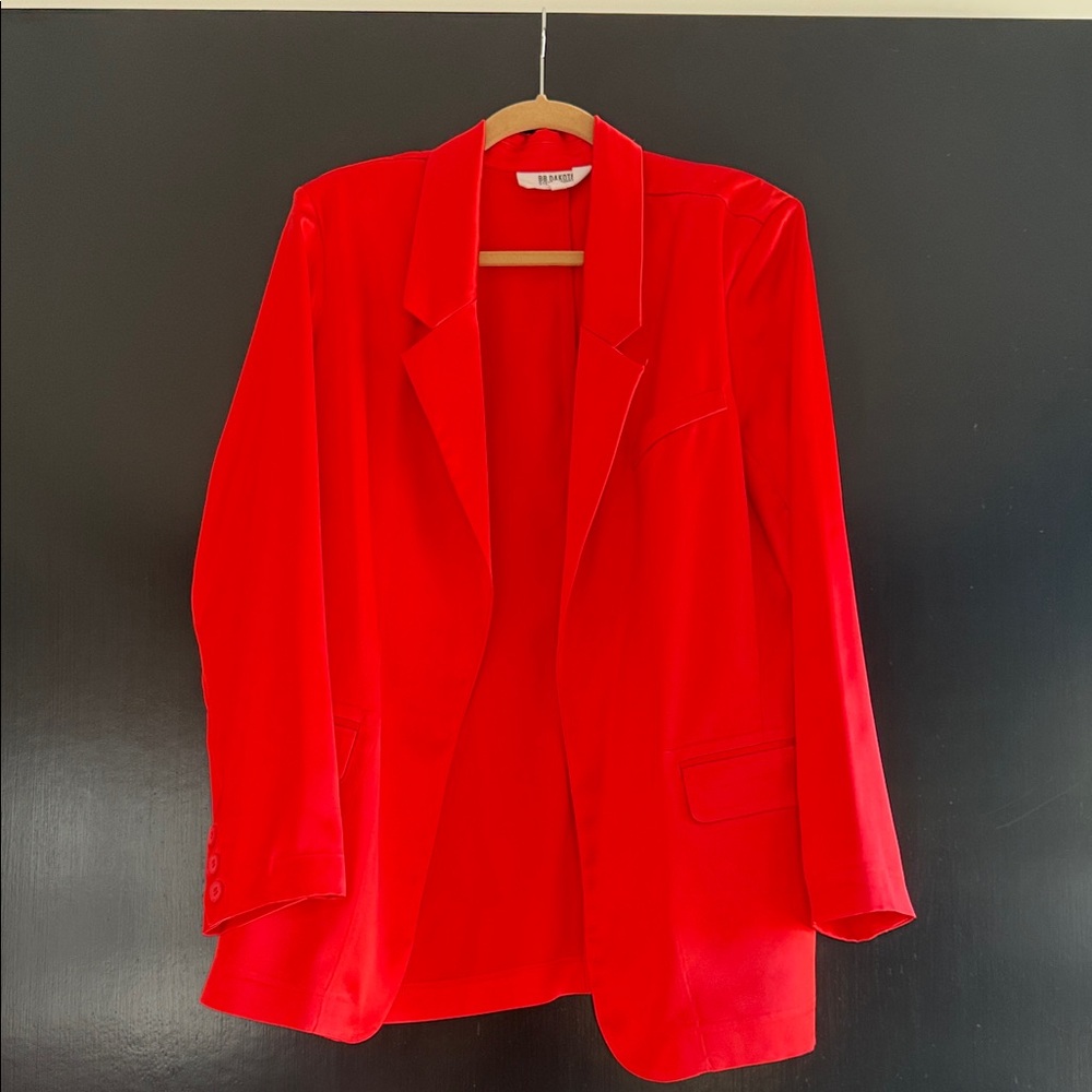 Bright Red Women's Blazer Jacket